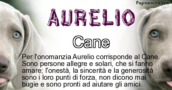 Aurelio - Animale associato al nome Aurelio