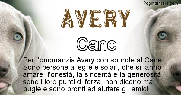 Avery - Animale associato al nome Avery