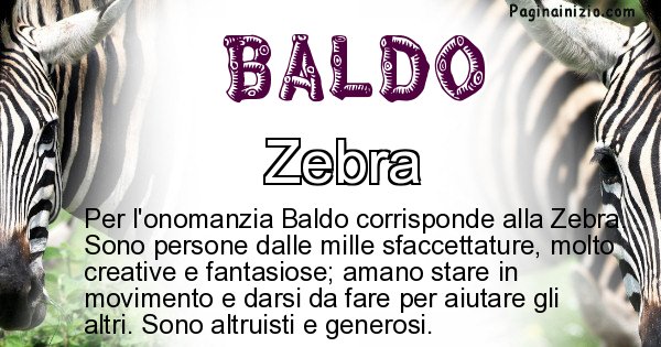 Baldo - Animale associato al nome Baldo