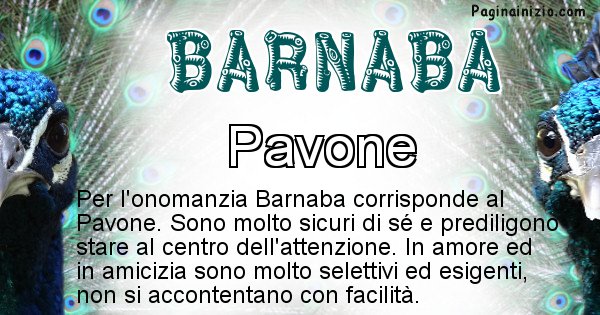 Barnaba - Animale associato al nome Barnaba