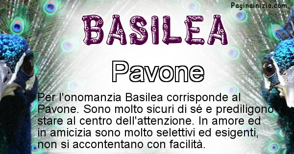 Basilea - Animale associato al nome Basilea