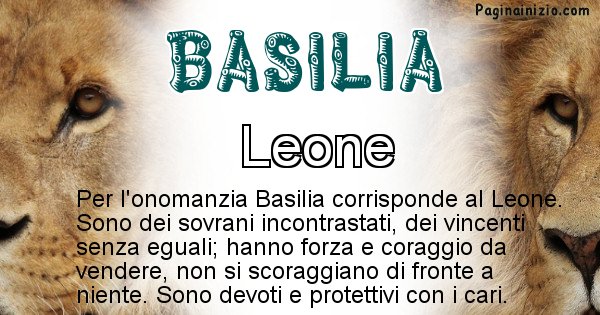 Basilia - Animale associato al nome Basilia