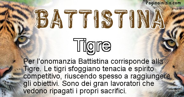 Battistina - Animale associato al nome Battistina