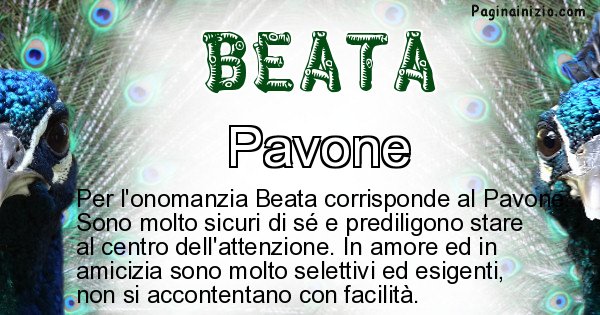 Beata - Animale associato al nome Beata