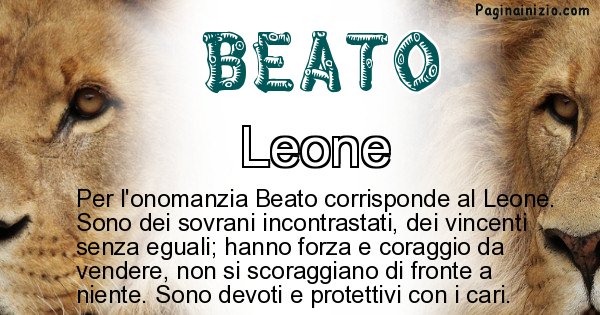 Beato - Animale associato al nome Beato