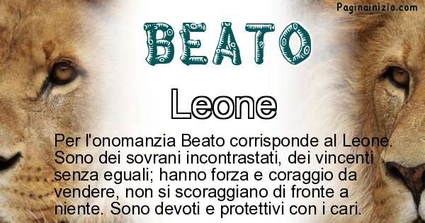 Beato - Animale associato al nome Beato