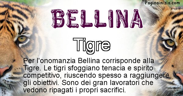 Bellina - Animale associato al nome Bellina