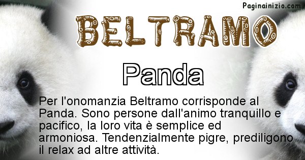 Beltramo - Animale associato al nome Beltramo
