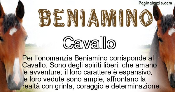 Beniamino - Animale associato al nome Beniamino
