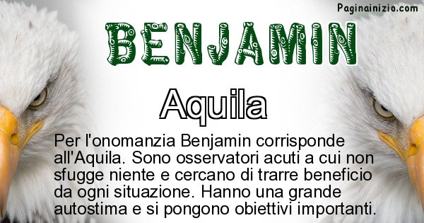 Benjamin - Animale associato al nome Benjamin