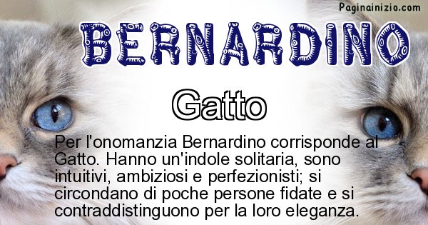 Bernardino - Animale associato al nome Bernardino