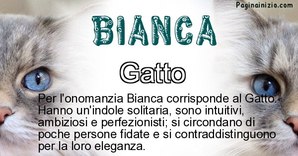 Bianca - Animale associato al nome Bianca