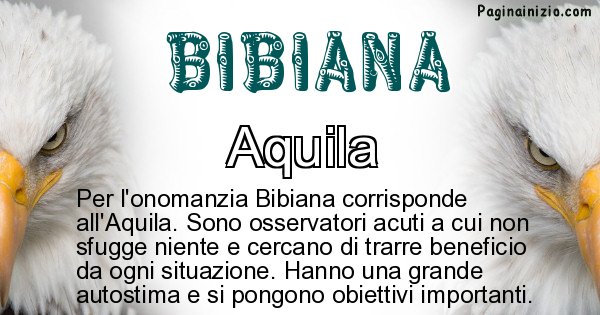 Bibiana - Animale associato al nome Bibiana
