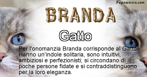 Branda - Animale associato al nome Branda