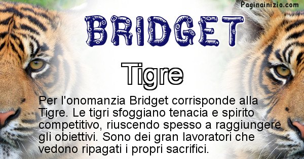 Bridget - Animale associato al nome Bridget