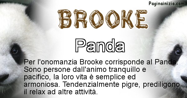Brooke - Animale associato al nome Brooke