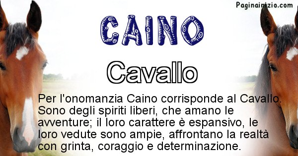 Caino - Animale associato al nome Caino