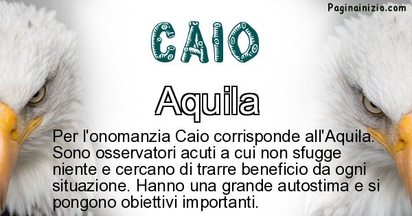 Caio - Animale associato al nome Caio