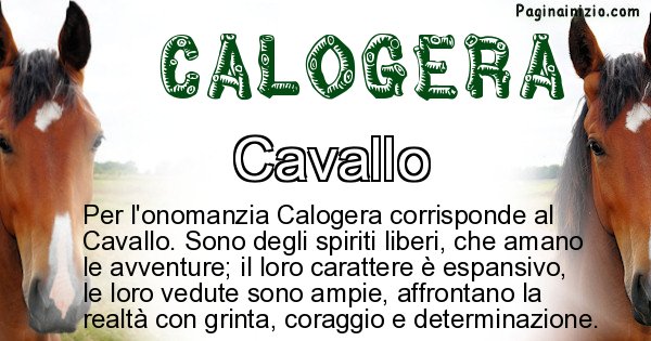 Calogera - Animale associato al nome Calogera