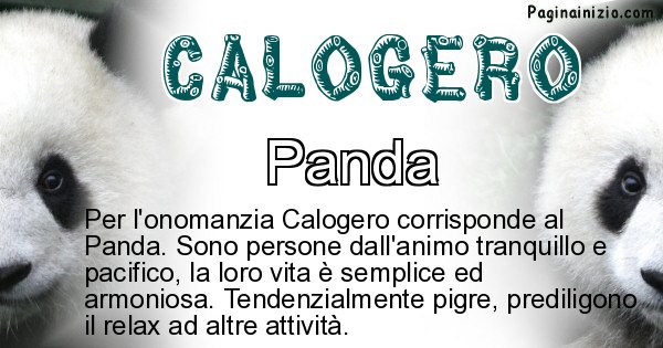 Calogero - Animale associato al nome Calogero