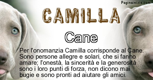 Camilla - Animale associato al nome Camilla