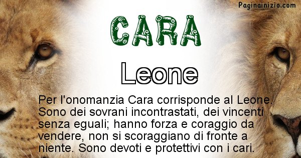 Cara - Animale associato al nome Cara