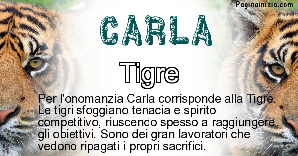 Carla - Animale associato al nome Carla