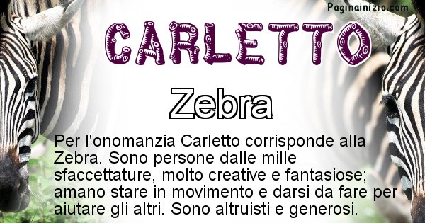 Carletto - Animale associato al nome Carletto
