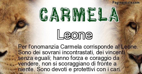 Carmela - Animale associato al nome Carmela