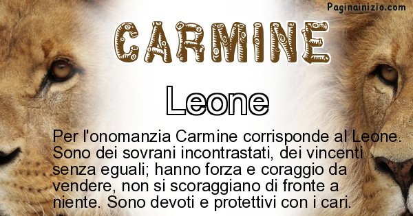 Carmine - Animale associato al nome Carmine