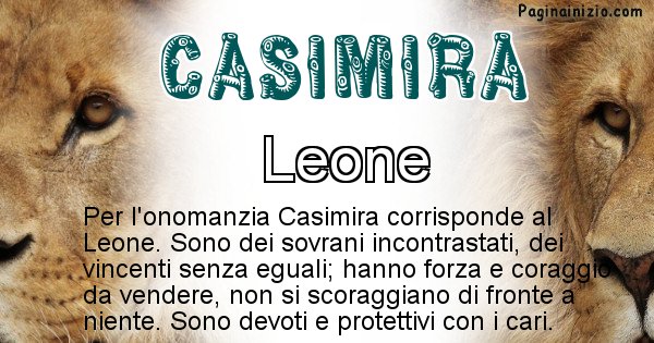 Casimira - Animale associato al nome Casimira