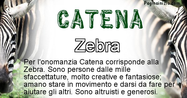 Catena - Animale associato al nome Catena