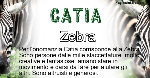 Catia - Animale associato al nome Catia