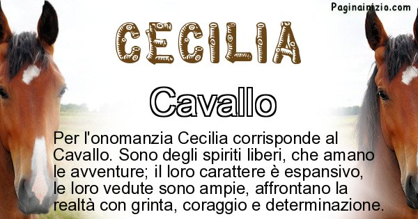 Cecilia - Animale associato al nome Cecilia