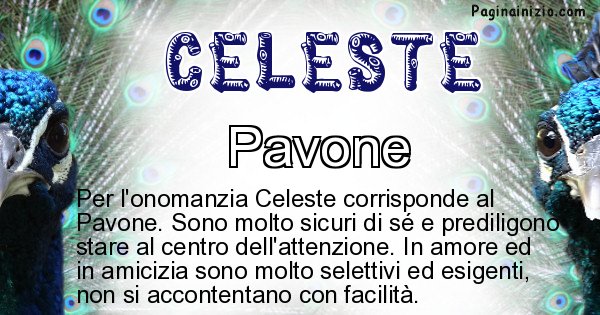 Celeste - Animale associato al nome Celeste