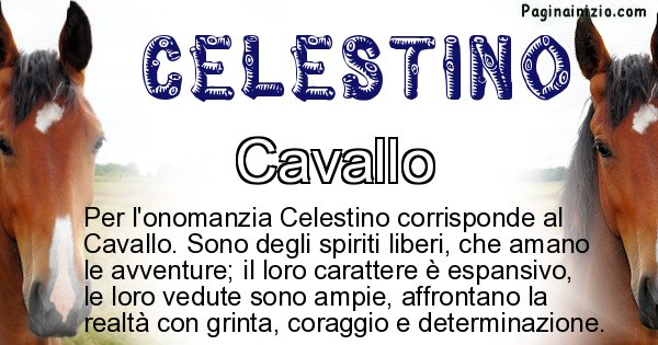 Celestino - Animale associato al nome Celestino