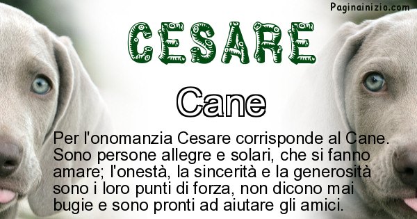 Cesare - Animale associato al nome Cesare