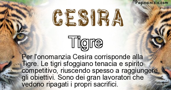 Cesira - Animale associato al nome Cesira