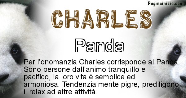 Charles - Animale associato al nome Charles