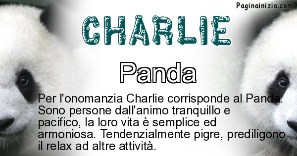 Charlie - Animale associato al nome Charlie