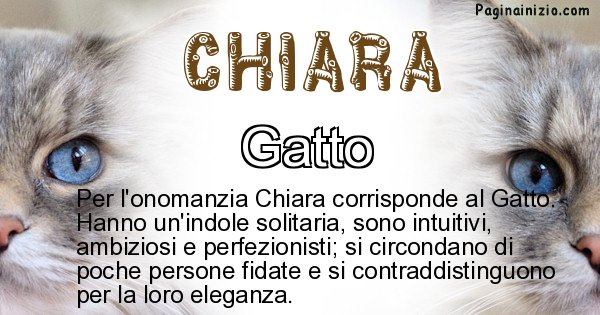 Chiara - Animale associato al nome Chiara