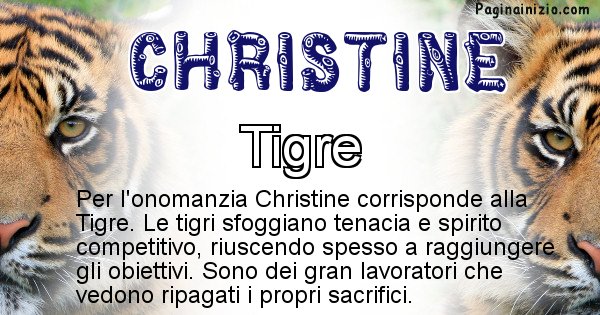 Christine - Animale associato al nome Christine