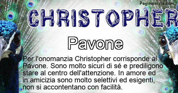 Christopher - Animale associato al nome Christopher