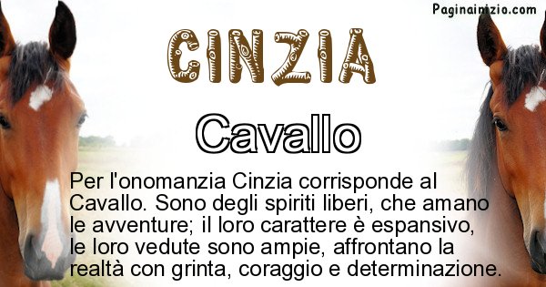 Cinzia - Animale associato al nome Cinzia