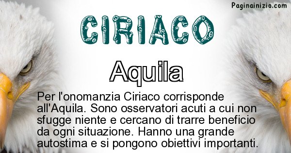 Ciriaco - Animale associato al nome Ciriaco