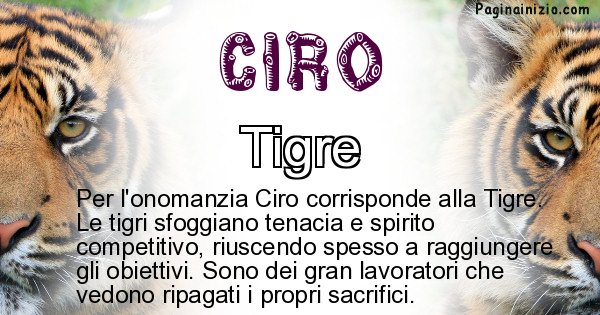 Ciro - Animale associato al nome Ciro