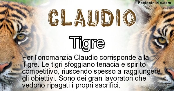 Claudio - Animale associato al nome Claudio