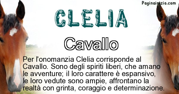 Clelia - Animale associato al nome Clelia