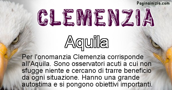 Clemenzia - Animale associato al nome Clemenzia