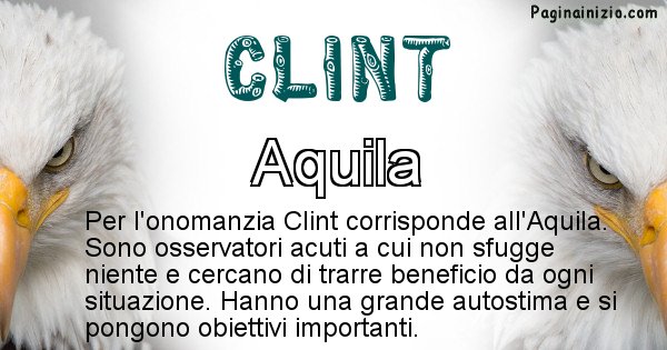 Clint - Animale associato al nome Clint